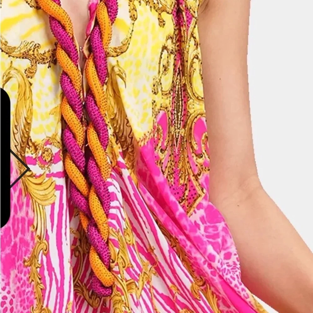 Shahida Parides Vibrant Silk Maxi Dress - Picture 2 of 9